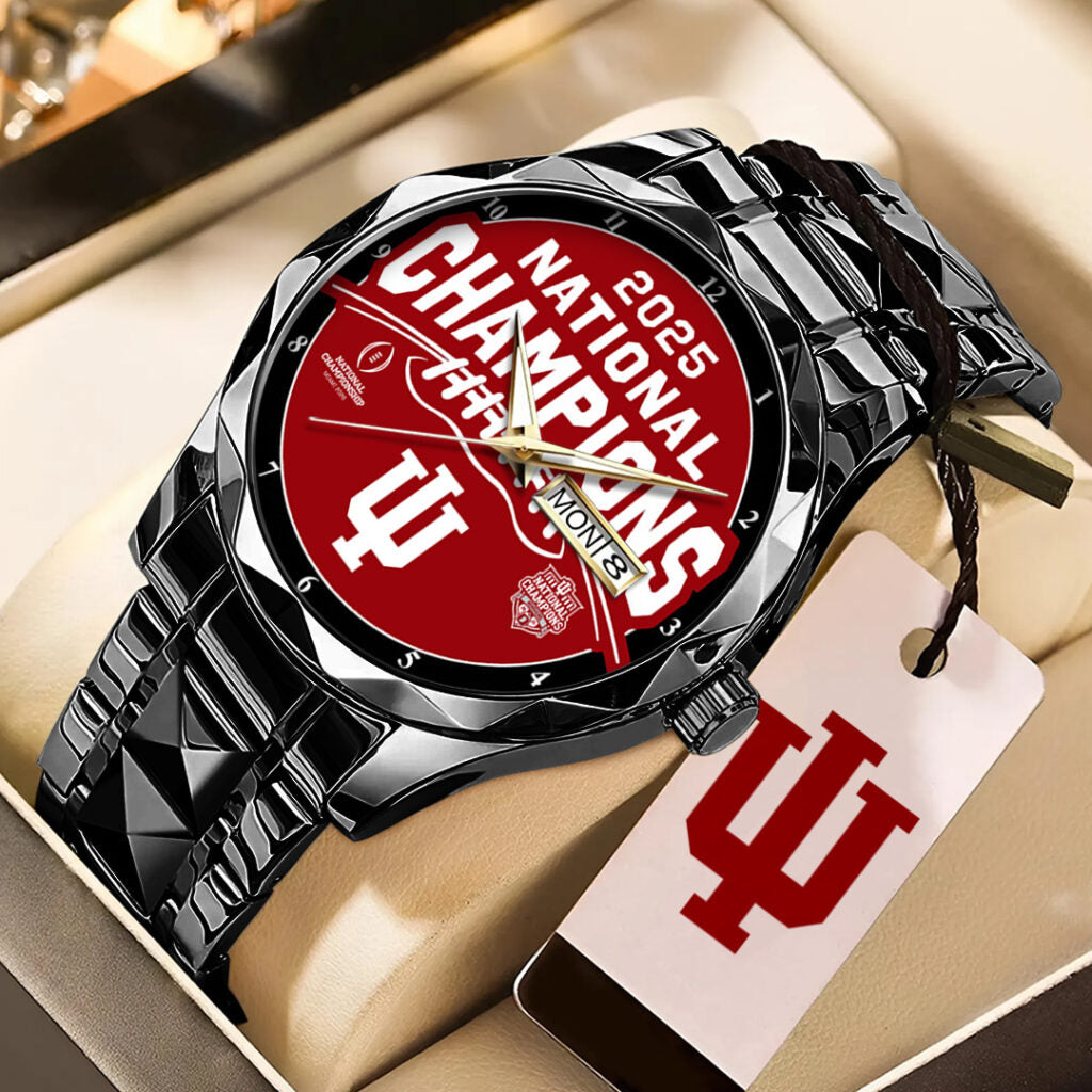 Indiana Hoosiers Football 2025 National Champions Alloy Luxury Quartz Watch - TANTN20158