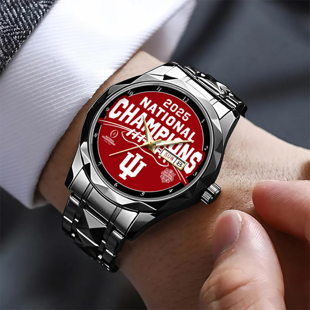 Indiana Hoosiers Football 2025 National Champions Alloy Luxury Quartz Watch - TANTN20158