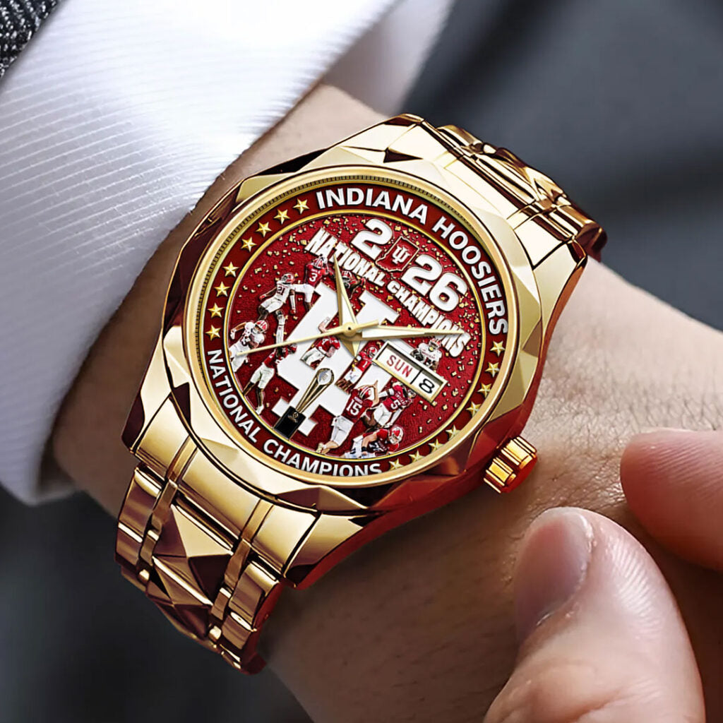 Indiana Hoosers Football 2025 Alloy Luxury Quartz Watch - TMTHU3394