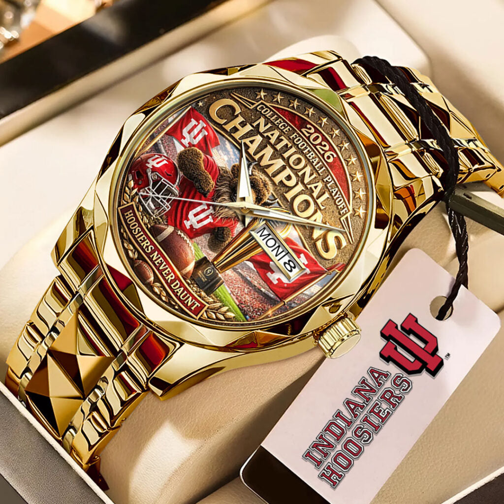 Indiana Hoosers Football 2025 Alloy Luxury Quartz Watch - TMTHU3379