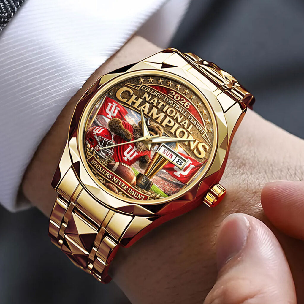 Indiana Hoosers Football 2025 Alloy Luxury Quartz Watch - TMTHU3379