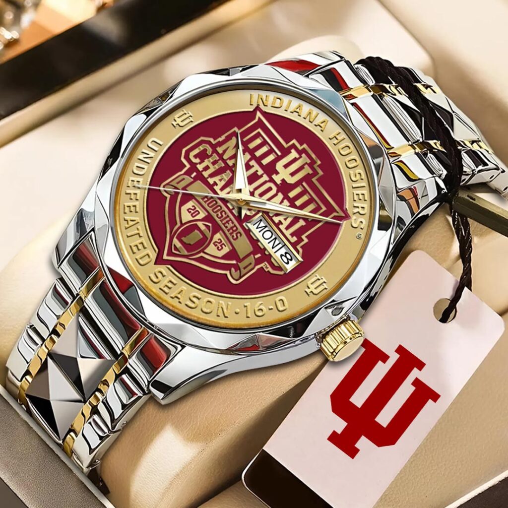 Indiana Hoosiers Football 2025 National Champions Alloy Luxury Quartz Watch - HOATT15797