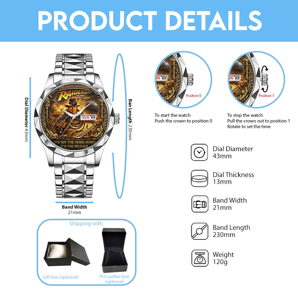 Indiana Jones Raiders of the Lost Ark 45th Anniversary Alloy Luxury Quartz Watch - TANTN20389