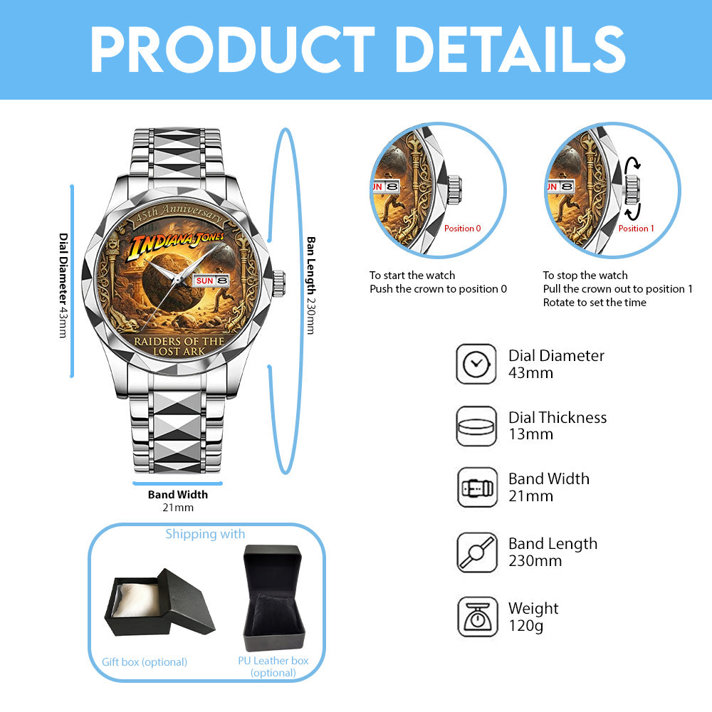 Indiana Jones Raiders of the Lost Ark 45th Anniversary Alloy Luxury Quartz Watch - TANTN20391