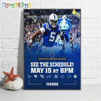Indianapolis Colts 2024 Colts Schedule Release Wall Art Poster Canvas