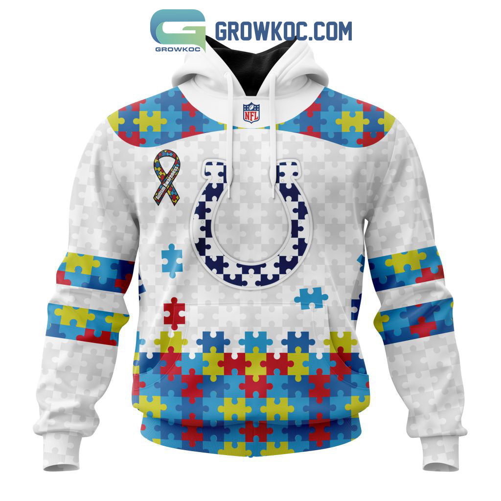 Indianapolis Colts NFL Autism Awareness Personalized Hoodie T Shirt