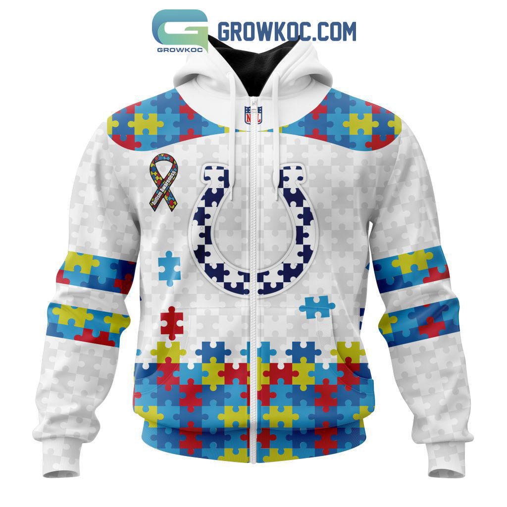 Indianapolis Colts NFL Autism Awareness Personalized Hoodie T Shirt