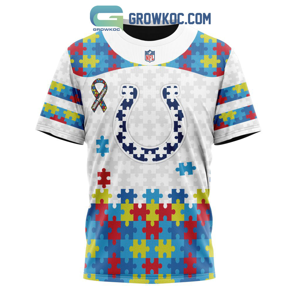 Indianapolis Colts NFL Autism Awareness Personalized Hoodie T Shirt