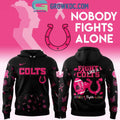 Indianapolis Colts Nobody Fights Alone Breast Cancer Hoodie Shirt