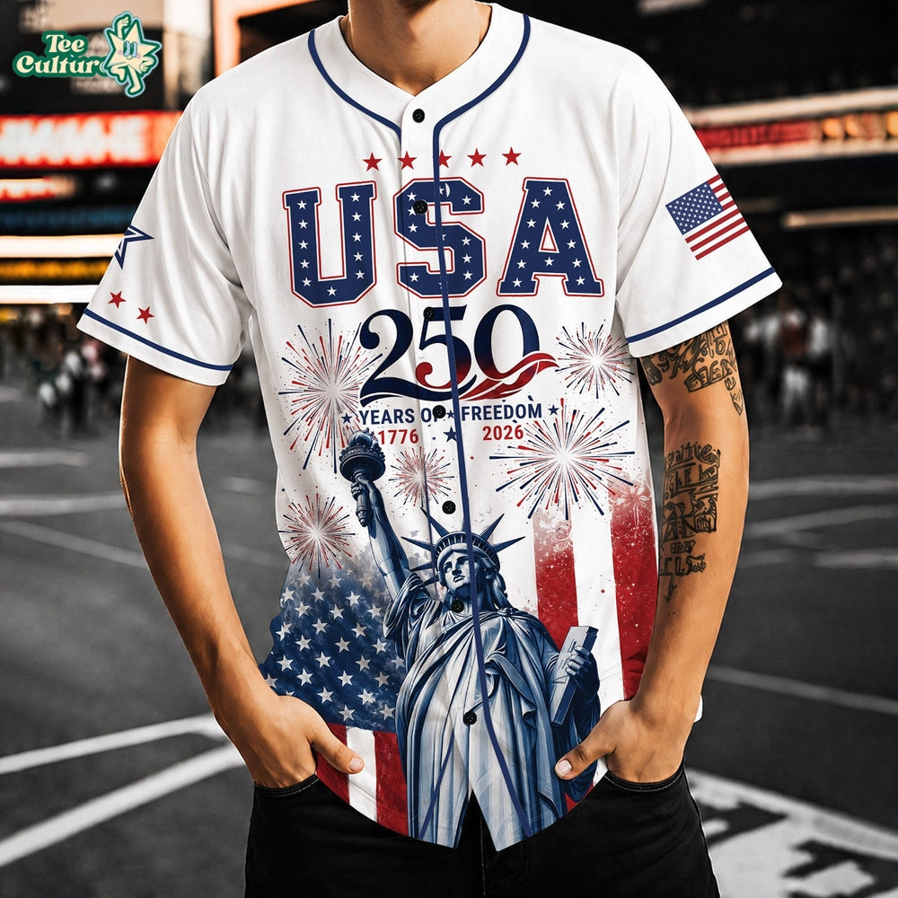 Inspiring Our Future Us 250th Anniversary – Personalized Baseball Jersey – Gift For Patriots