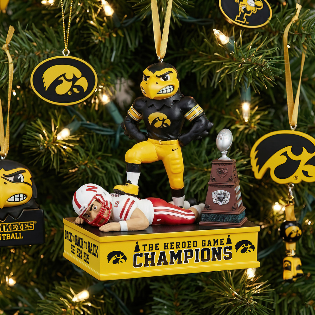 Iowa Hawkeyes The Heroed Game Champion Ornament