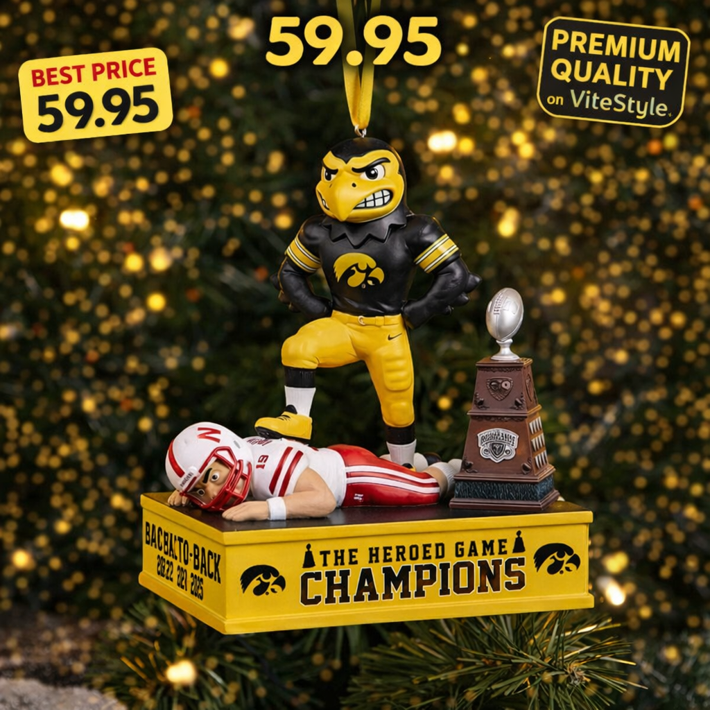 Iowa Hawkeyes The Heroed Game Champion Ornament