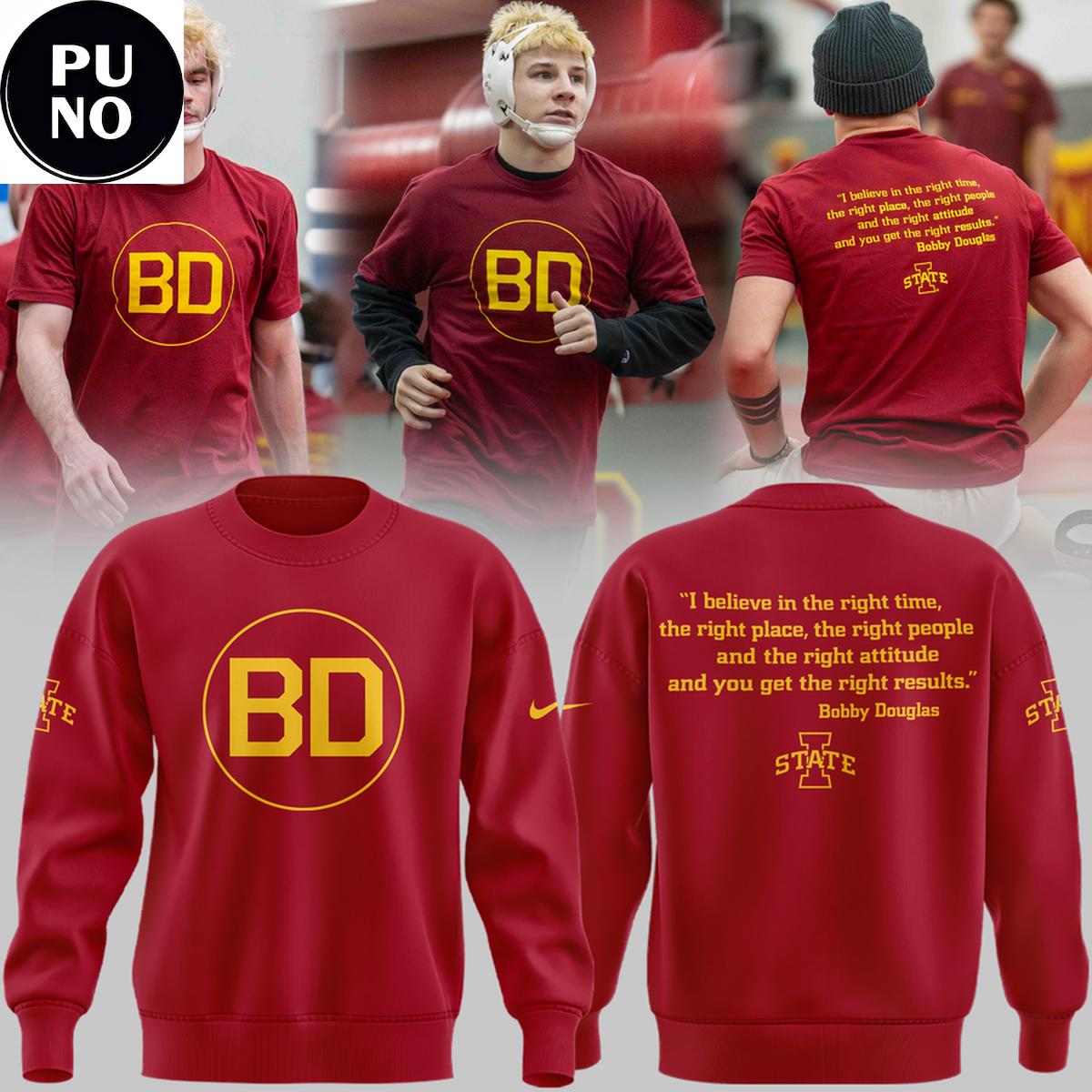 Iowa State Wrestling Honoring Bobby Douglas 2026 Hoodie T-Shirt