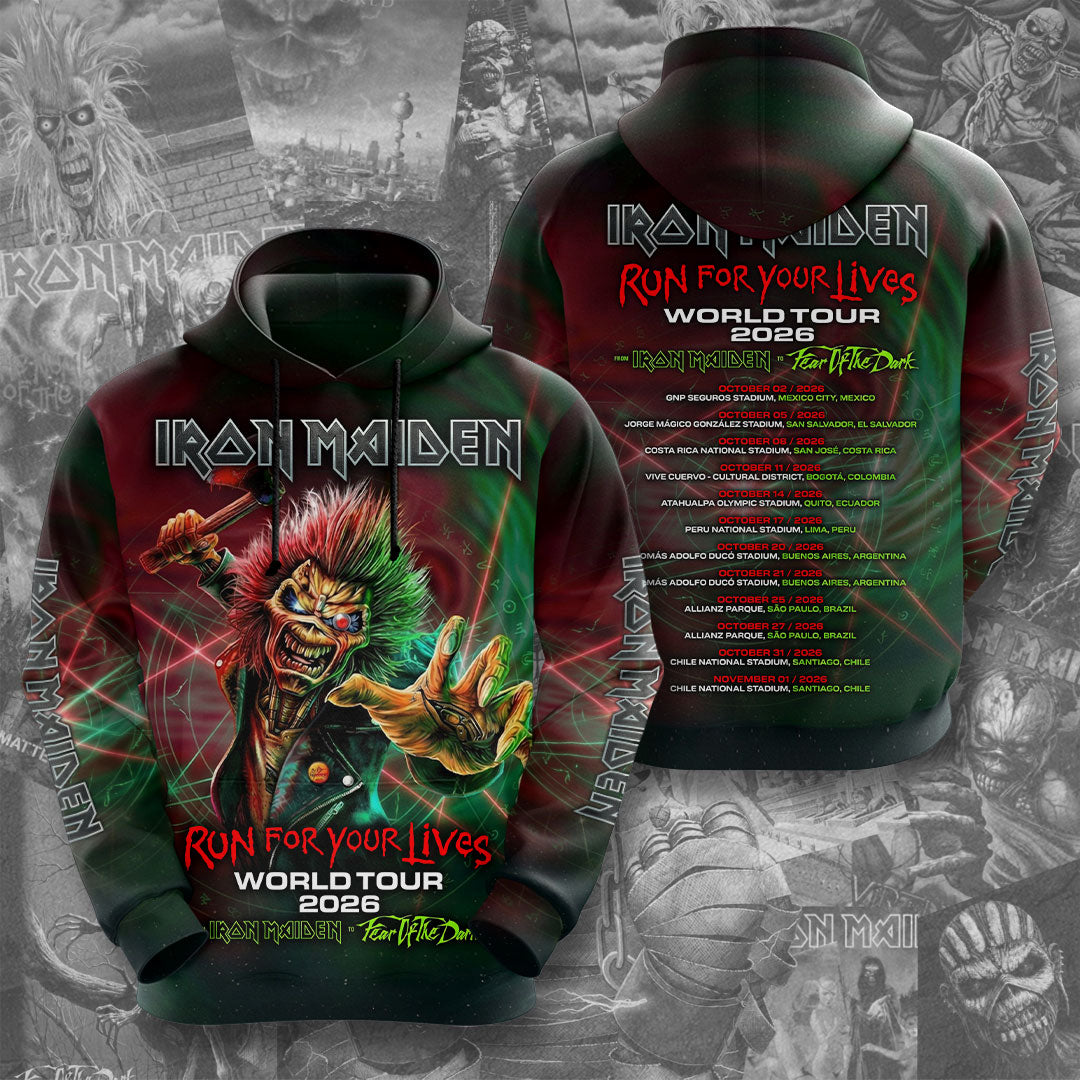 Iron Maiden 2026 World Tour 3D Apparel – TMTHU7653