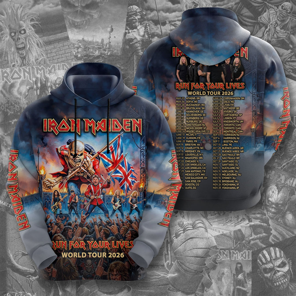 Iron Maiden 2026 World Tour 3D Apparel – TMTHU7765