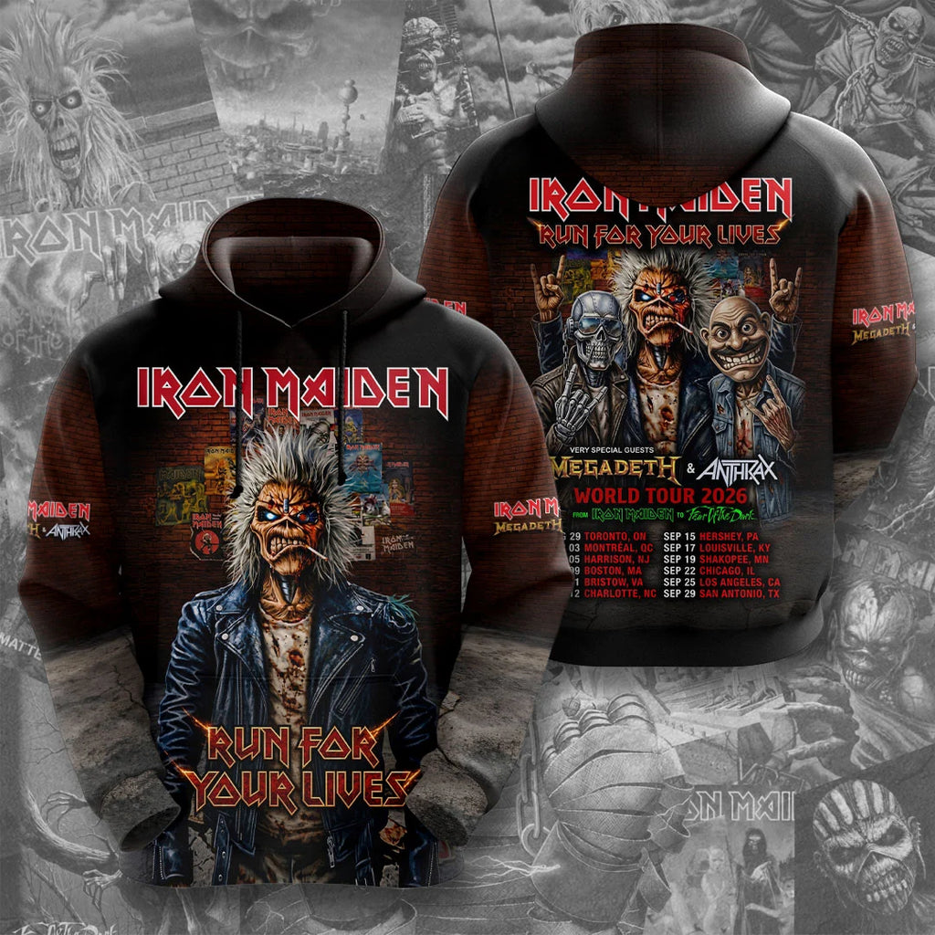 Iron Maiden 2026 World Tour 3D Apparel – TMTHU9098
