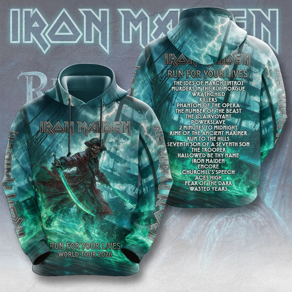 Iron Maiden 2026 World Tour 3D Apparel – TMTHU8749
