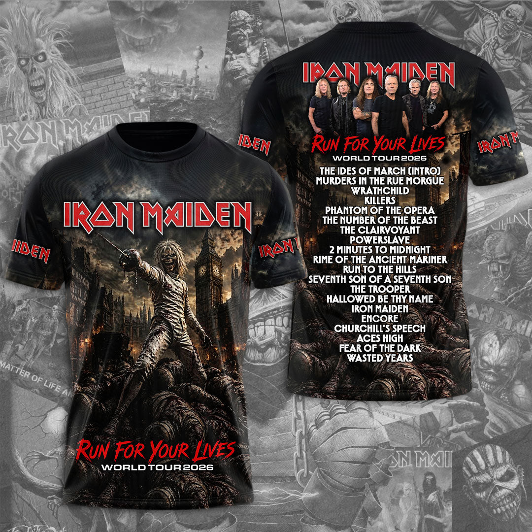 Iron Maiden 2026 World Tour 3D Apparel – TMTHU6088