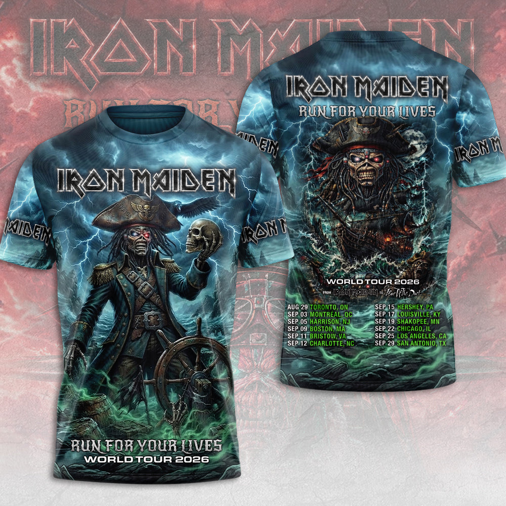 Iron Maiden 2026 World Tour 3D Apparel – TMTHU7455