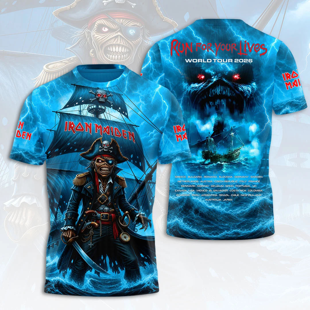 Iron Maiden 2026 World Tour 3D Apparel – HOATT20529