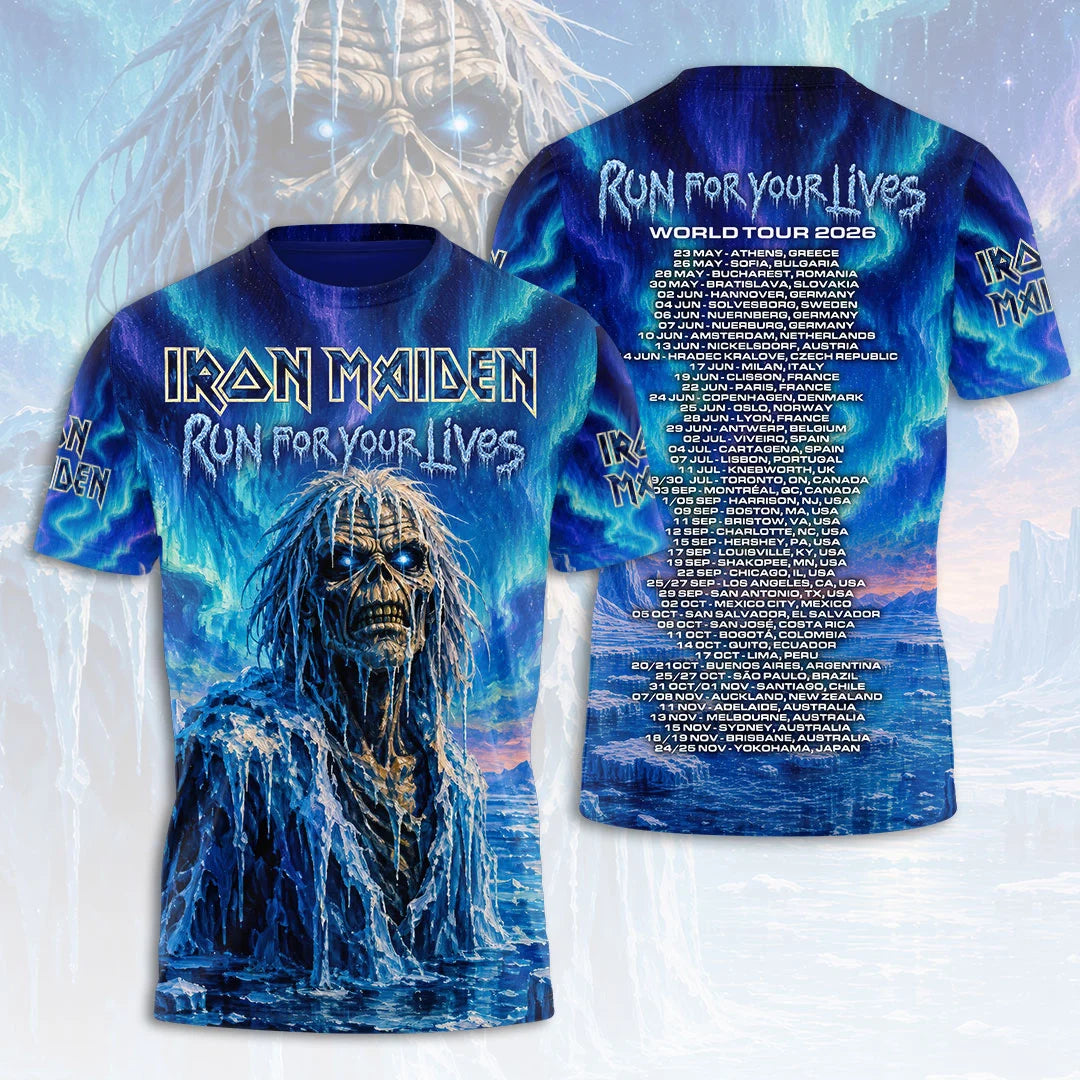 Iron Maiden 2026 World Tour 3D Apparel – HOATT20614