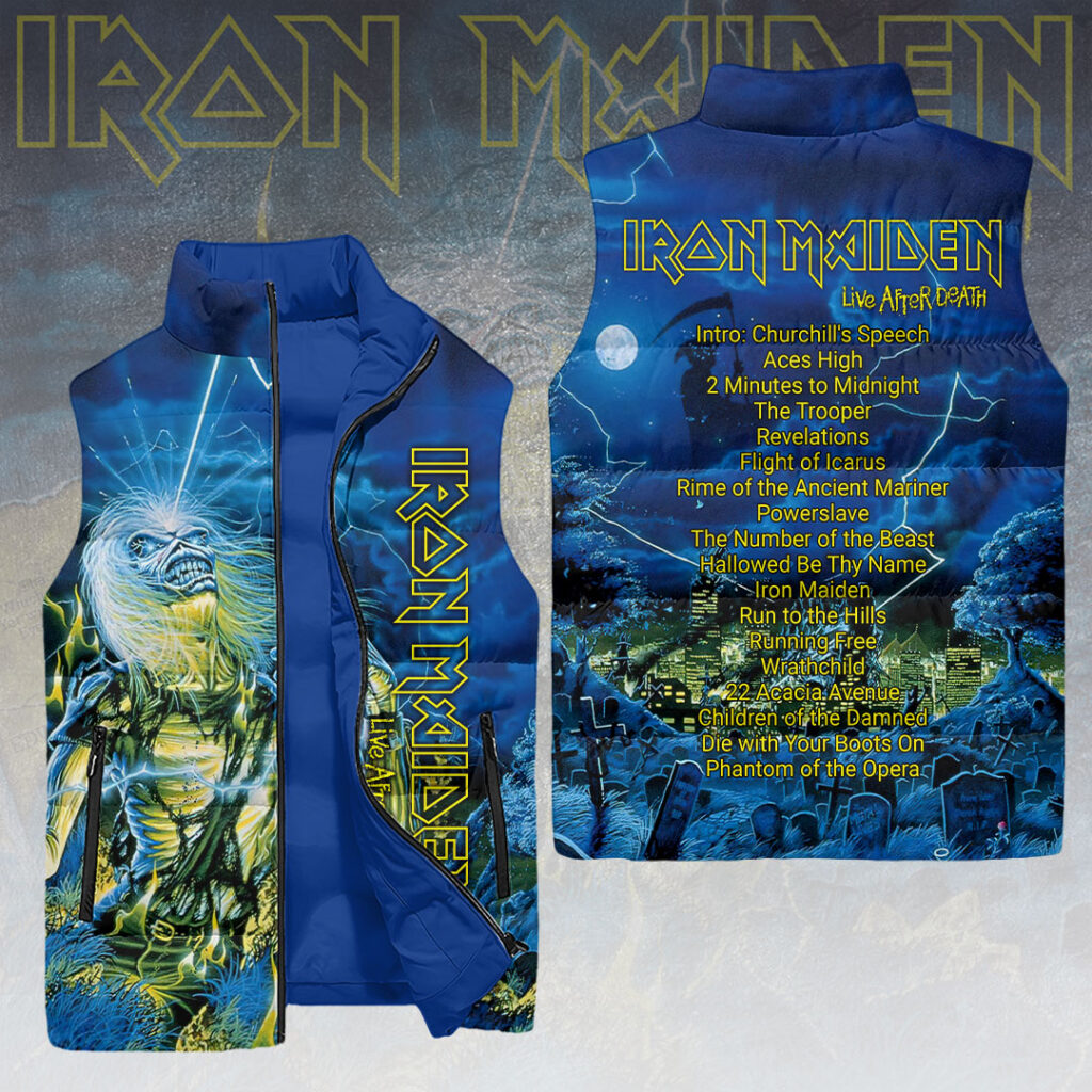 Iron Maiden 3D Sleeveless Down Jacket – HOATT14317