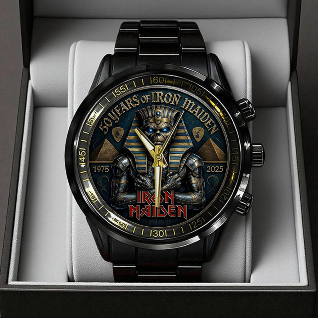 Iron Maiden 50 Years Anniversary Black Stainless Steel Watch - TANTN24686