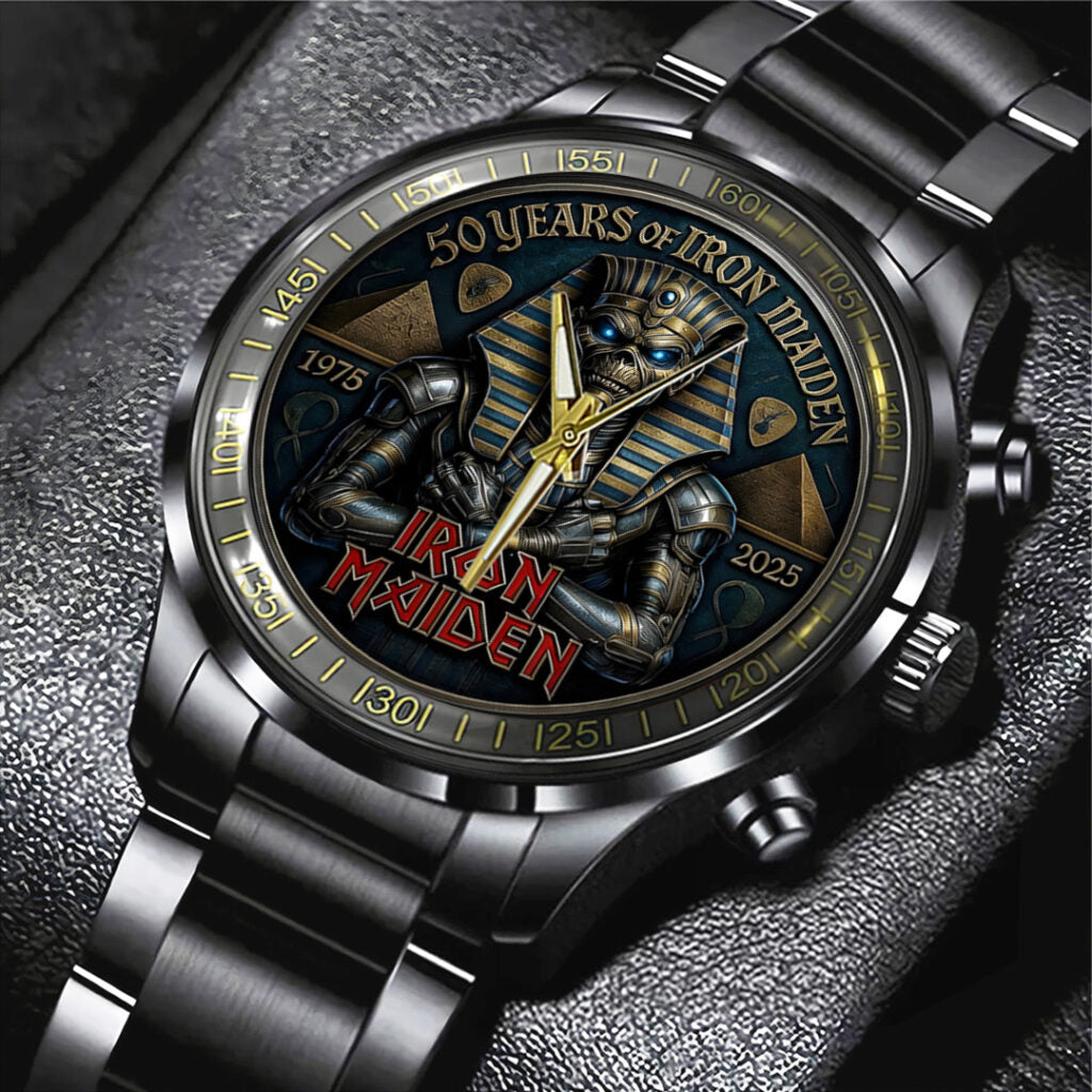Iron Maiden 50 Years Anniversary Black Stainless Steel Watch - TANTN24686
