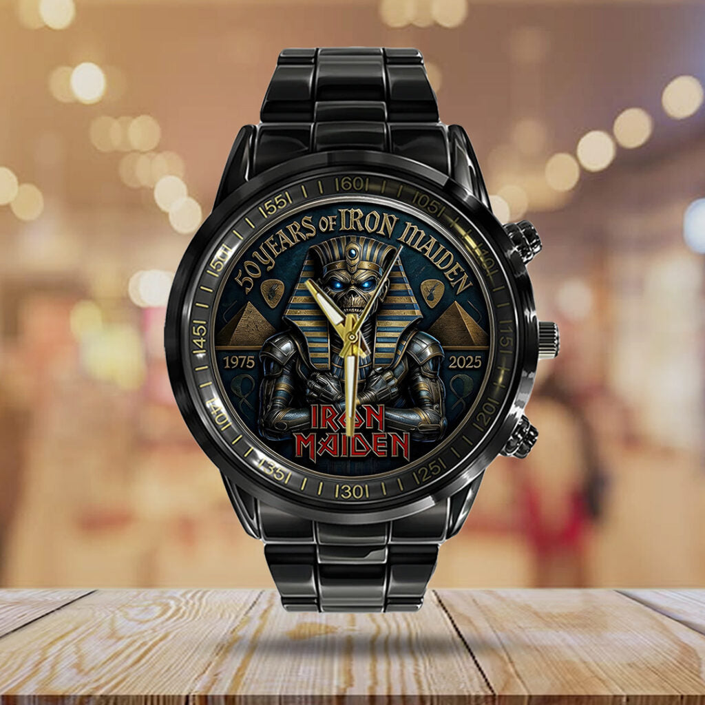 Iron Maiden 50 Years Anniversary Black Stainless Steel Watch - TANTN24686