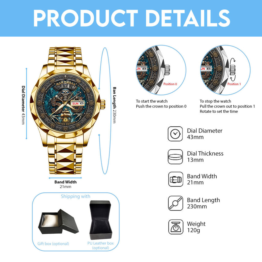 Iron Maiden 50th Anniversary  Alloy Luxury Quartz Watch - TMTHU8054
