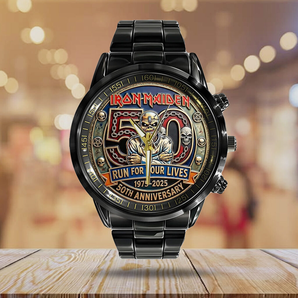Iron Maiden 50th Anniversary Black Stainless Steel Watch - TANTN21561