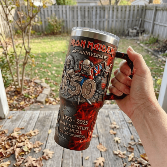 Iron Maiden 50th Anniversary Tumbler