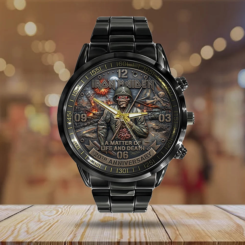 Iron Maiden: A Matter of Life and Death 20th Anniversary Black Stainless Steel Watch - TMTHU8871