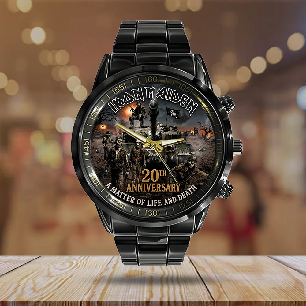 Iron Maiden: A Matter of Life and Death 20th Anniversary Black Stainless Steel Watch - TMTHU8855