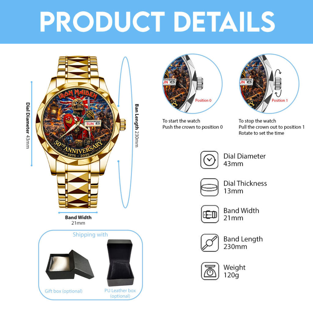 Iron Maiden Alloy Luxury Quartz Watch - TMTHU4858