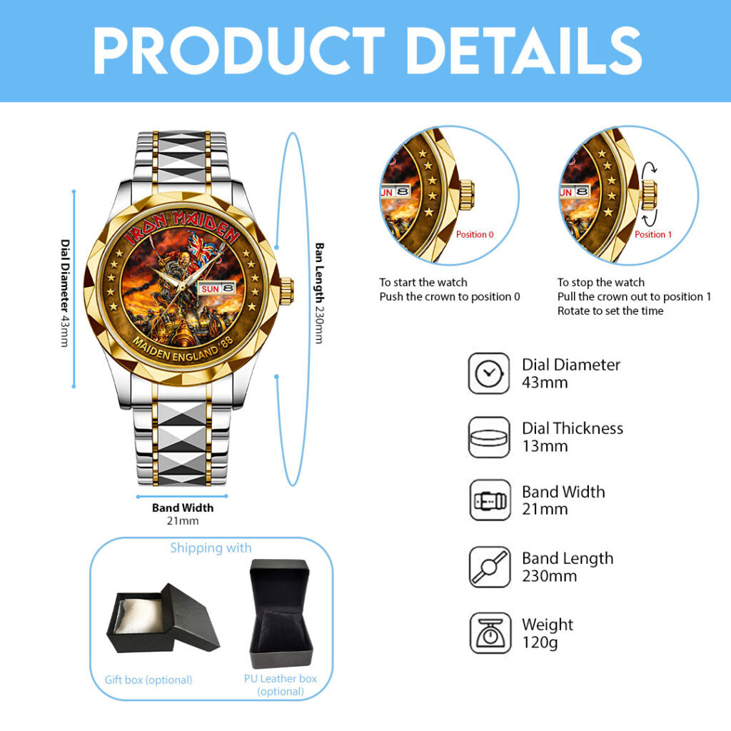 Iron Maiden Alloy Luxury Quartz Watch - GNE4892