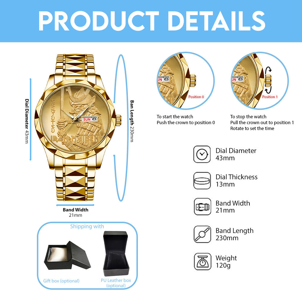 Iron Maiden Alloy Luxury Quartz Watch - HOATT 11675