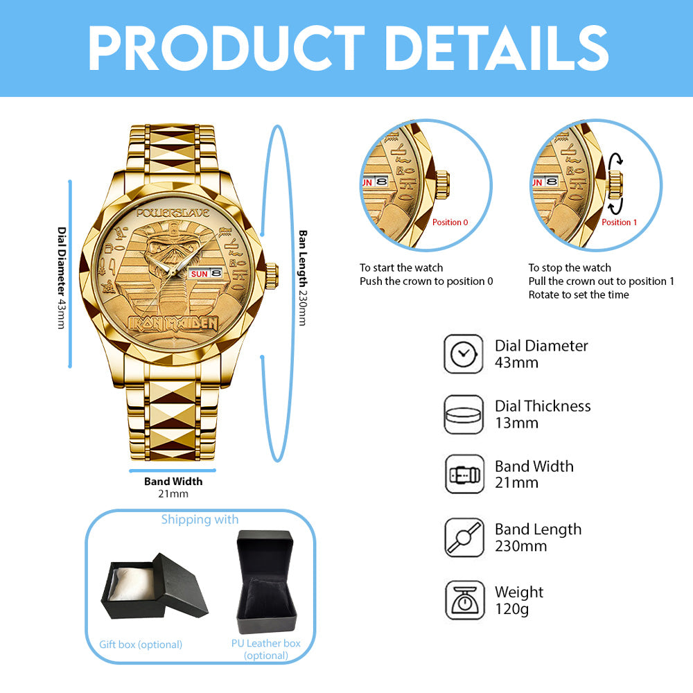 Iron Maiden Alloy Luxury Quartz Watch - HOATT 11676