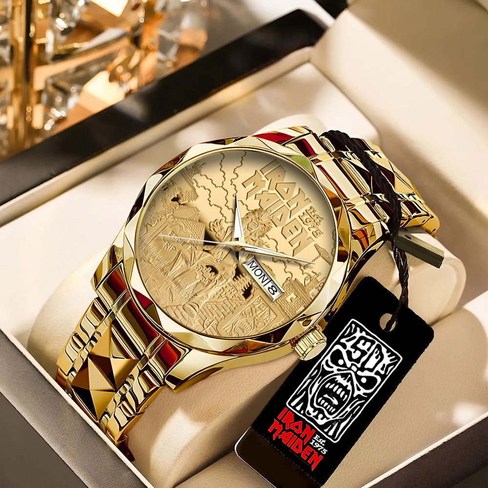Iron Maiden Alloy Luxury Quartz Watch - TANTN 14334