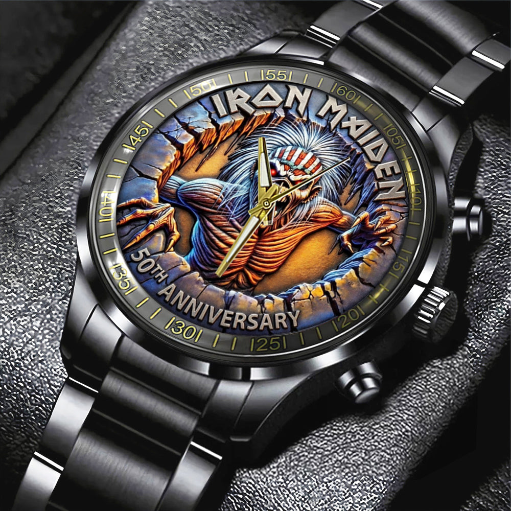 Iron Maiden Black Stainless Steel Watch - TMTHU4614