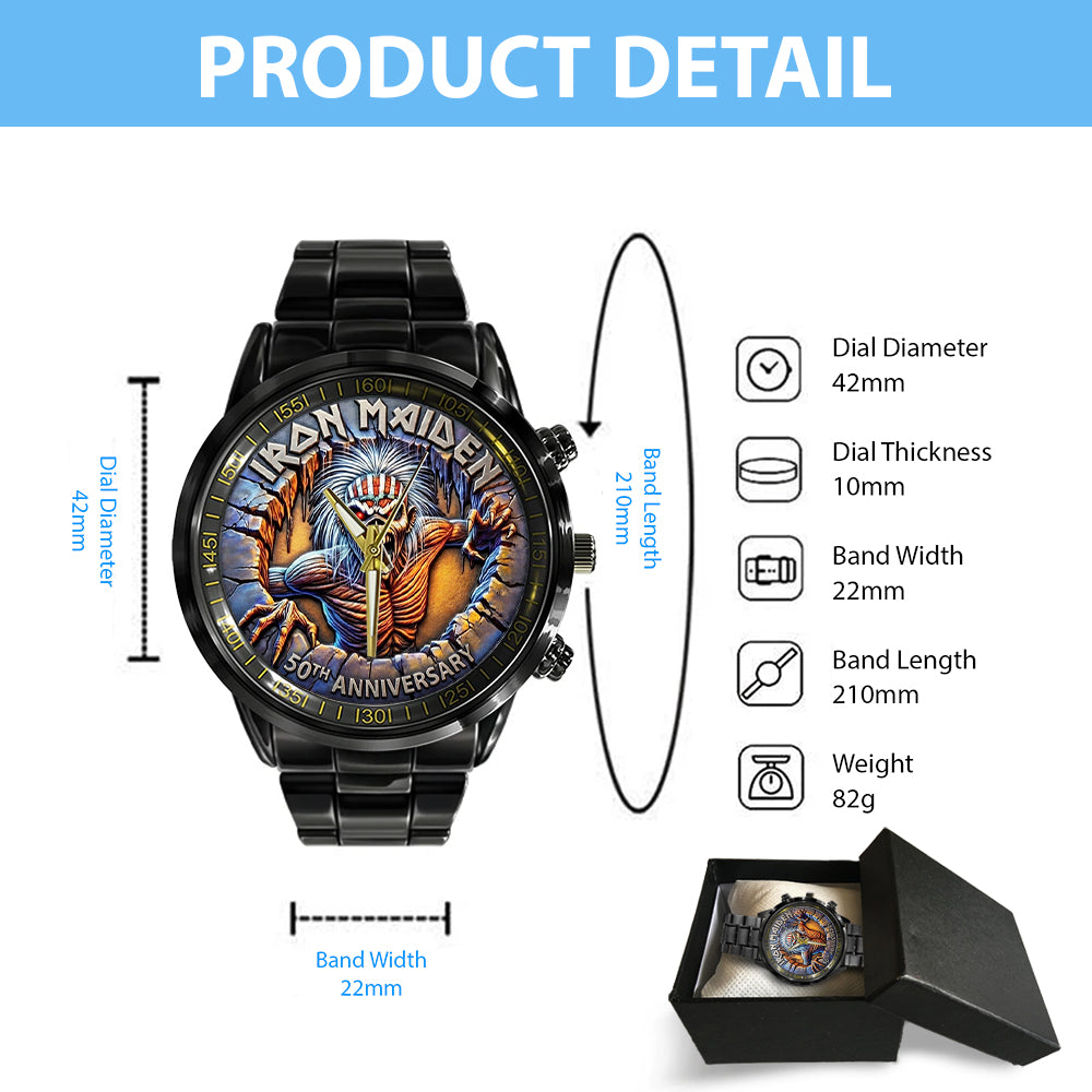 Iron Maiden Black Stainless Steel Watch - TMTHU4614