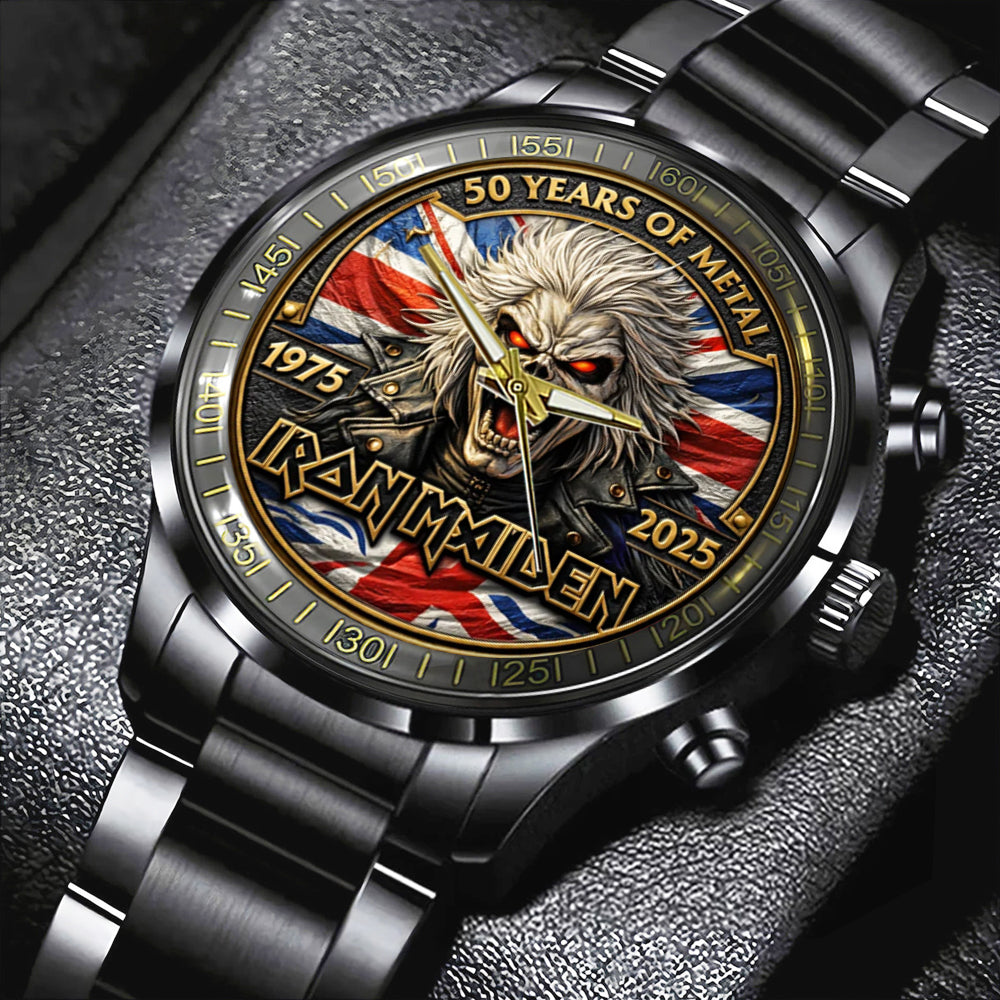 Iron Maiden Black Stainless Steel Watch - TMTHU5598