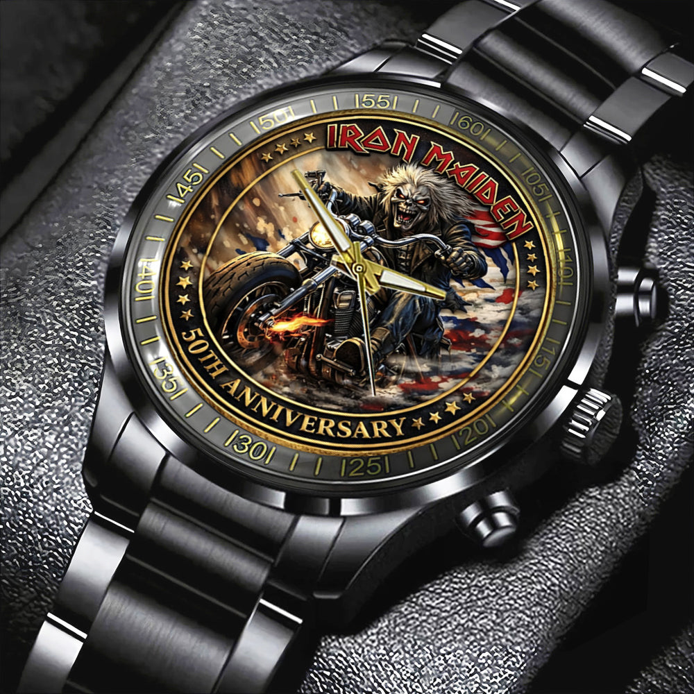 Iron Maiden Black Stainless Steel Watch - TMTHU5599