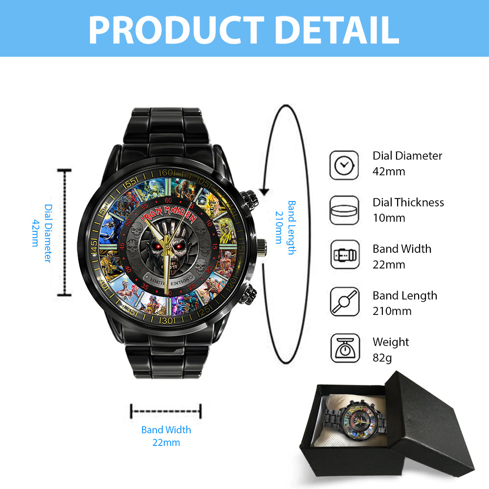 Iron Maiden Black Stainless Steel Watch - TMTHU7984