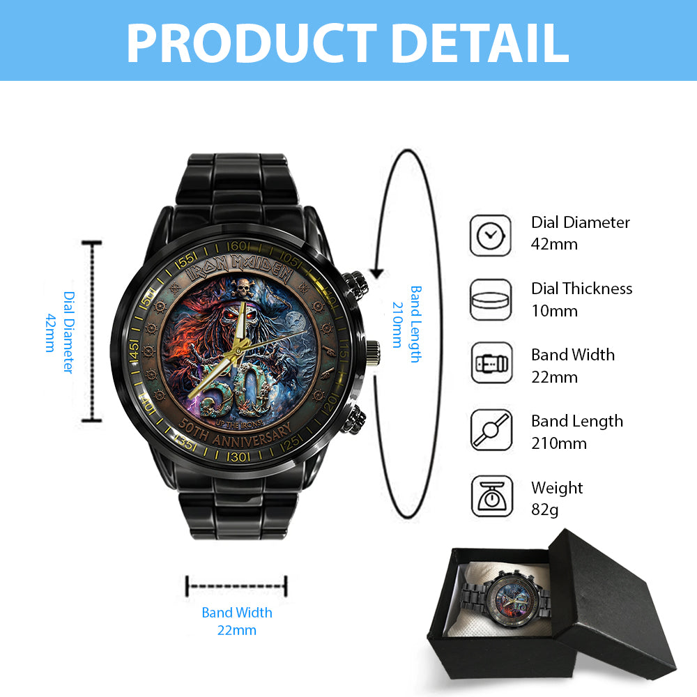 Iron Maiden Black Stainless Steel Watch - TMTHU8087