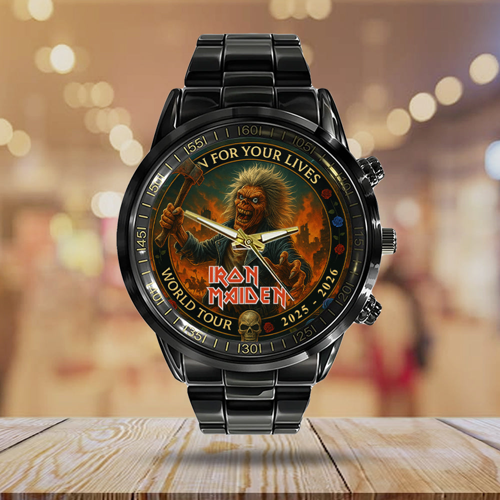 Iron Maiden Black Stainless Steel Watch - GNE NEW263
