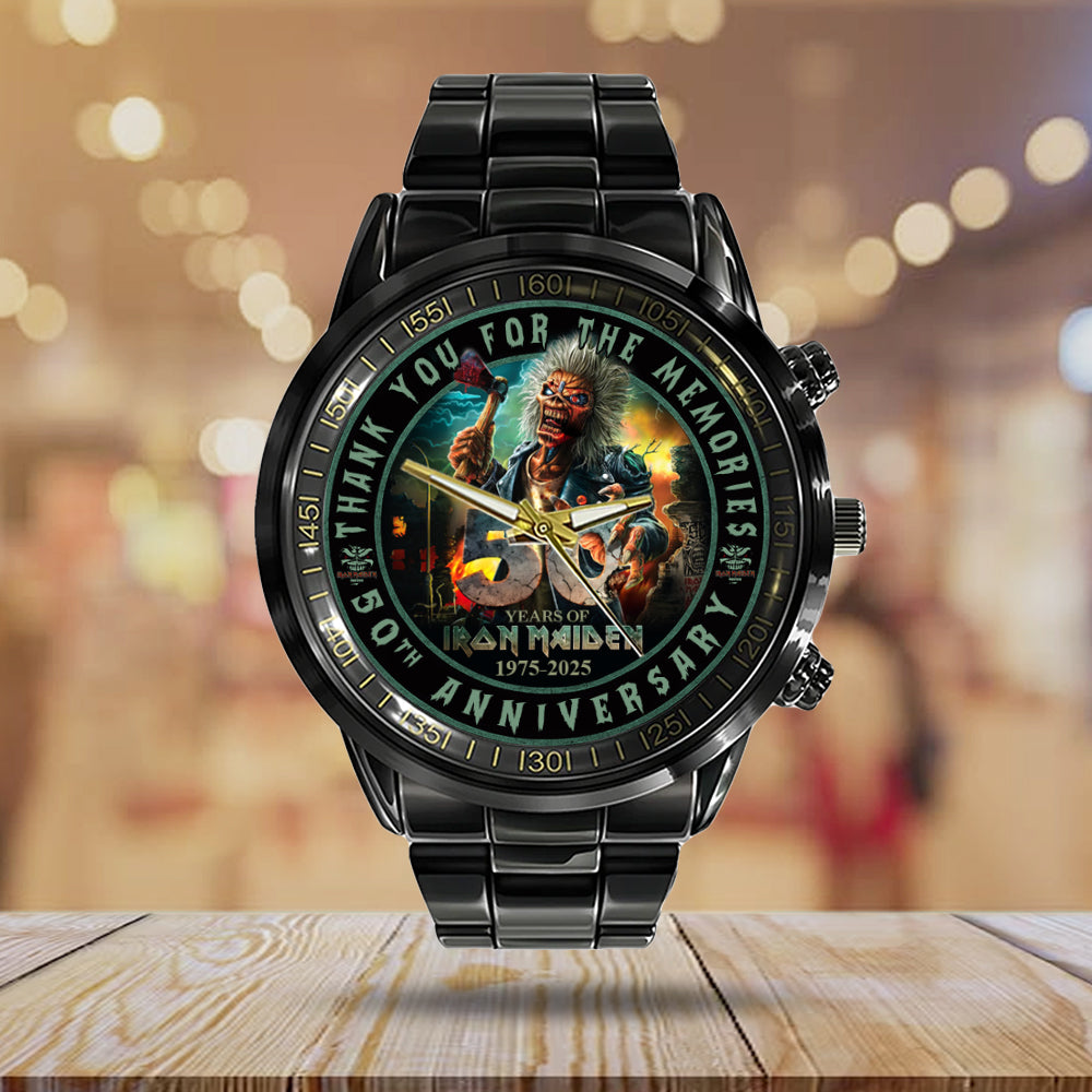 Iron Maiden Black Stainless Steel Watch - GNE NEW290