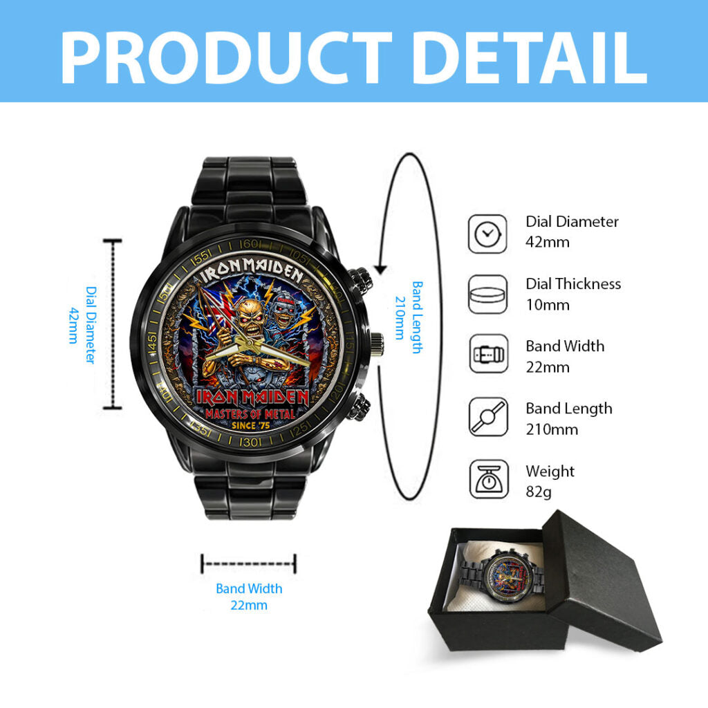 Iron Maiden Black Stainless Steel Watch - HOATT19310