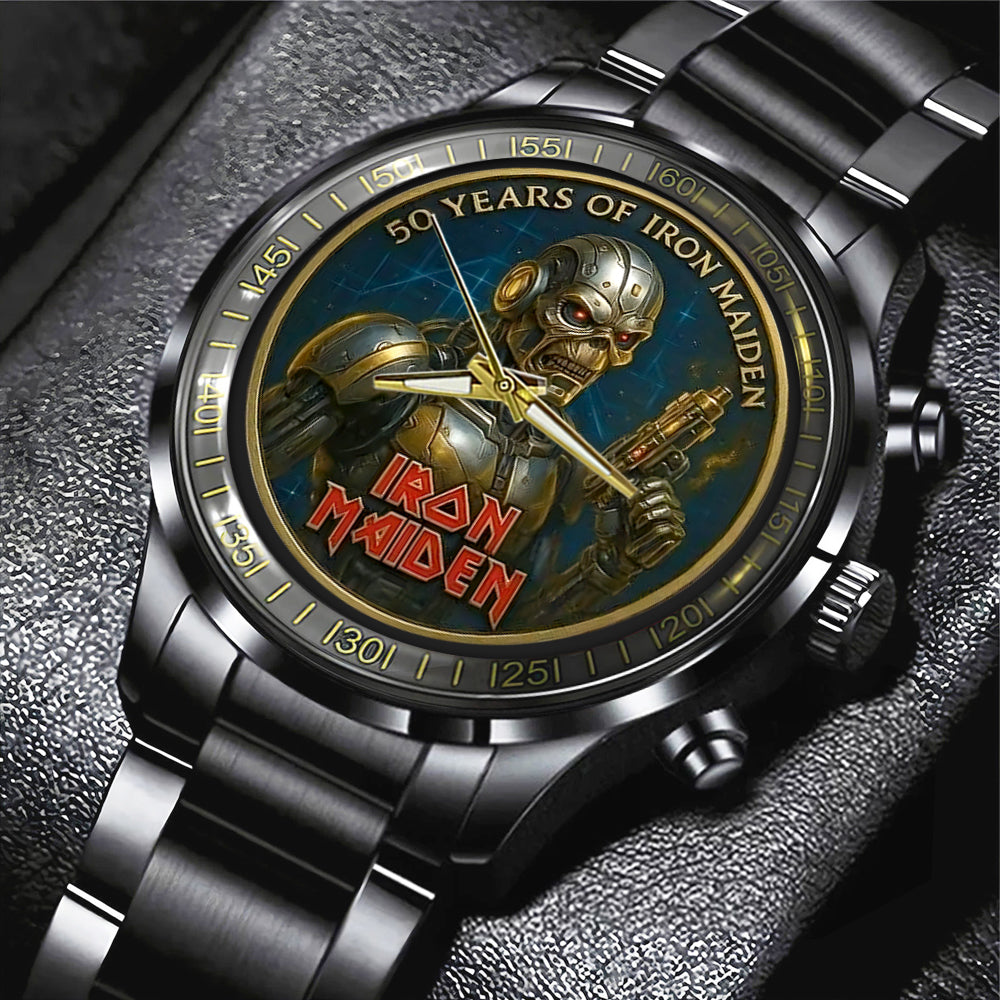 Iron Maiden Black Stainless Steel Watch - MAITM 11543