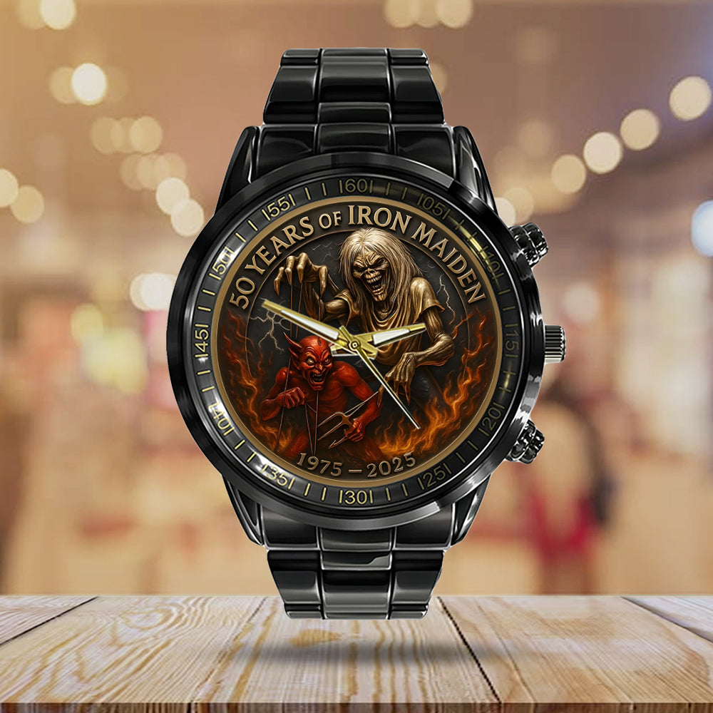 Iron Maiden Black Stainless Steel Watch - MAITM 11544